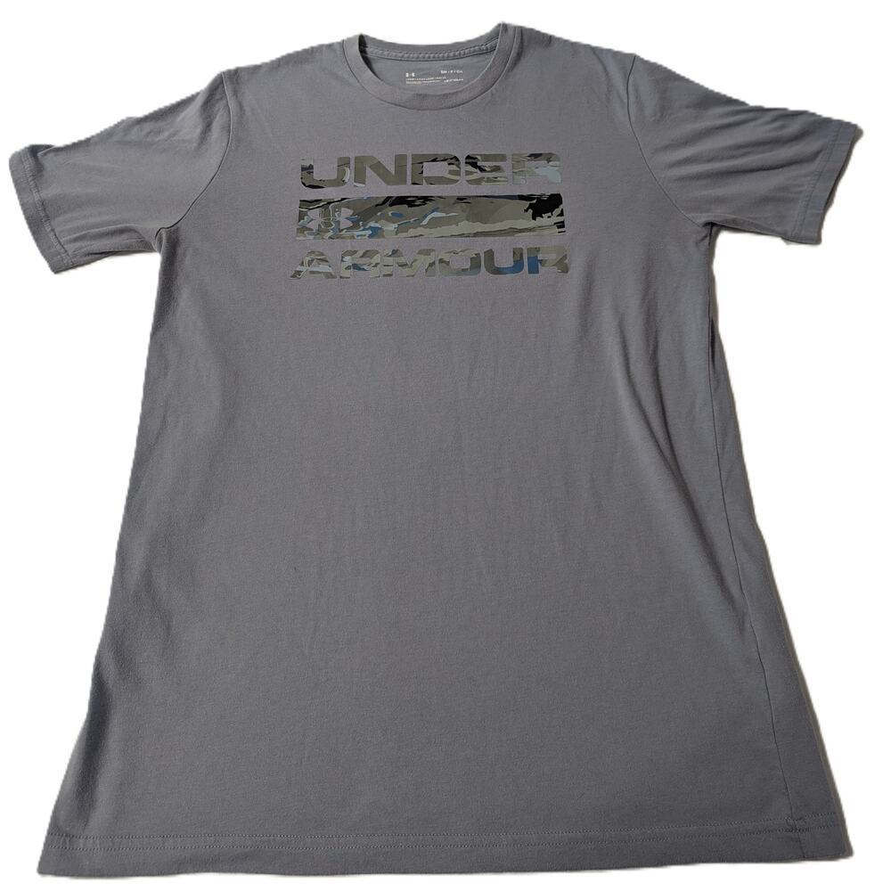 Under Armour Men's Stacked Logo Fill T-Shirt Gray Size S